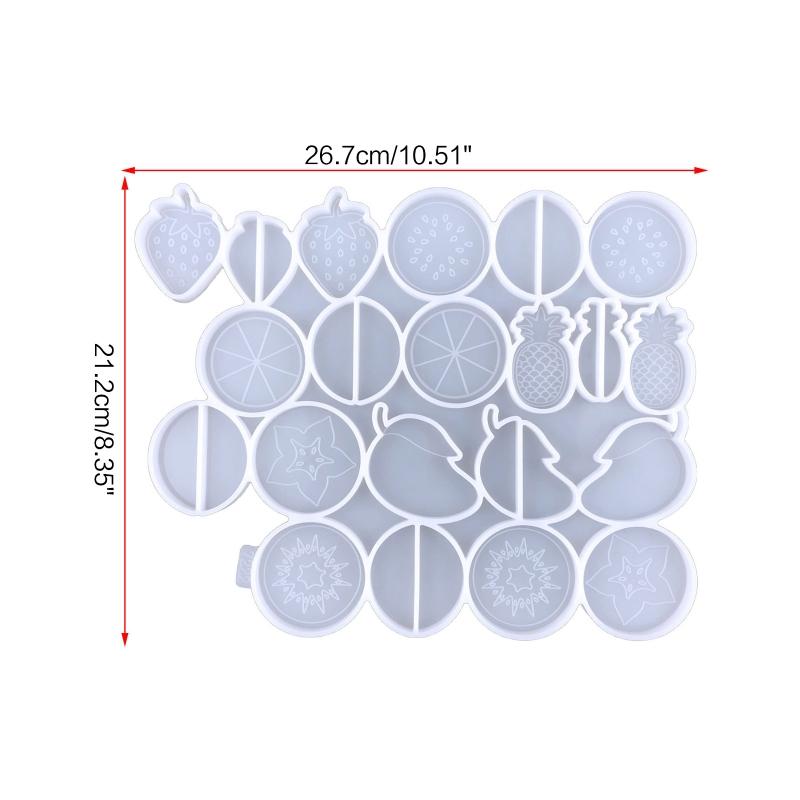 Strohhalmabdeckung Harzform, Silikon Fruchtform Epoxidgießform für Strohhalmabdeckungsaufsatz DIY Harzhandwerk Herstellung