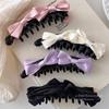 Korean Bow Banana Clips For Women Sweet Bowknot Ponytail Hairpins Hair Clamps Clip Barrettes Elegant Party Hair Accessories New