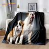 Manta de Felpa Suave para Mascota Perro Pit Bull Francés de Dibujos Animados, Manta de Franela, Manta para Sofá, Cama, Sala de Estar, Dormitorio, Cubierta de Picnic