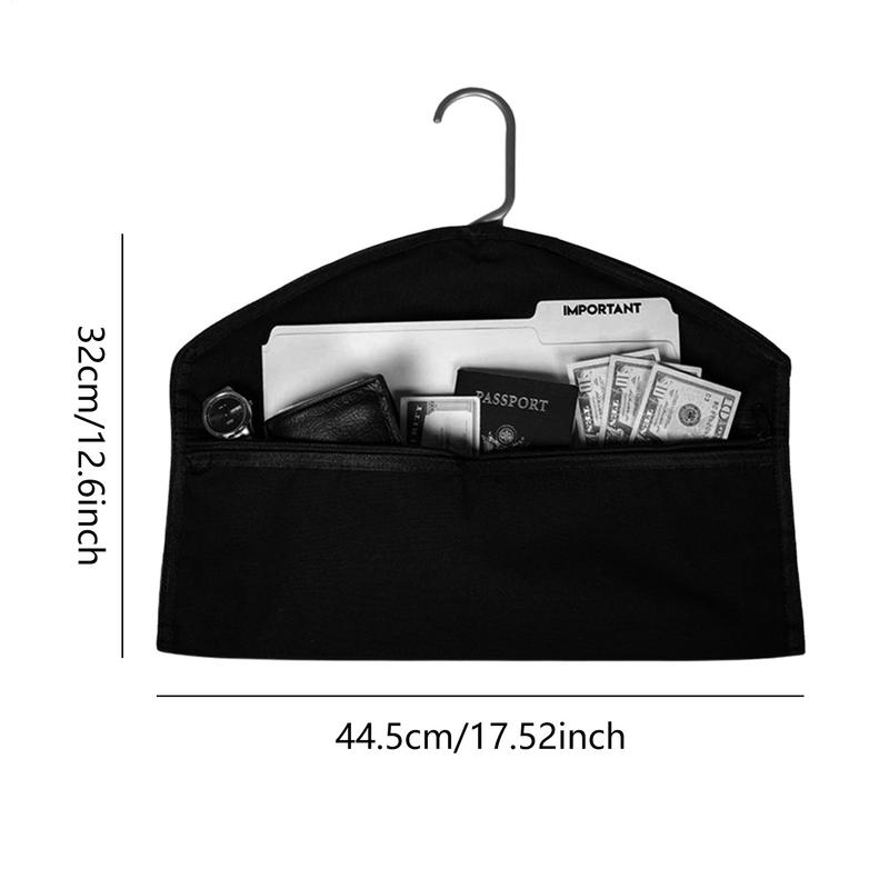Hanger Diversion Safe HiddenPocket Safe Fits Under Hanging Clothes With Pocket To Hide Valuables For Home Or Travel