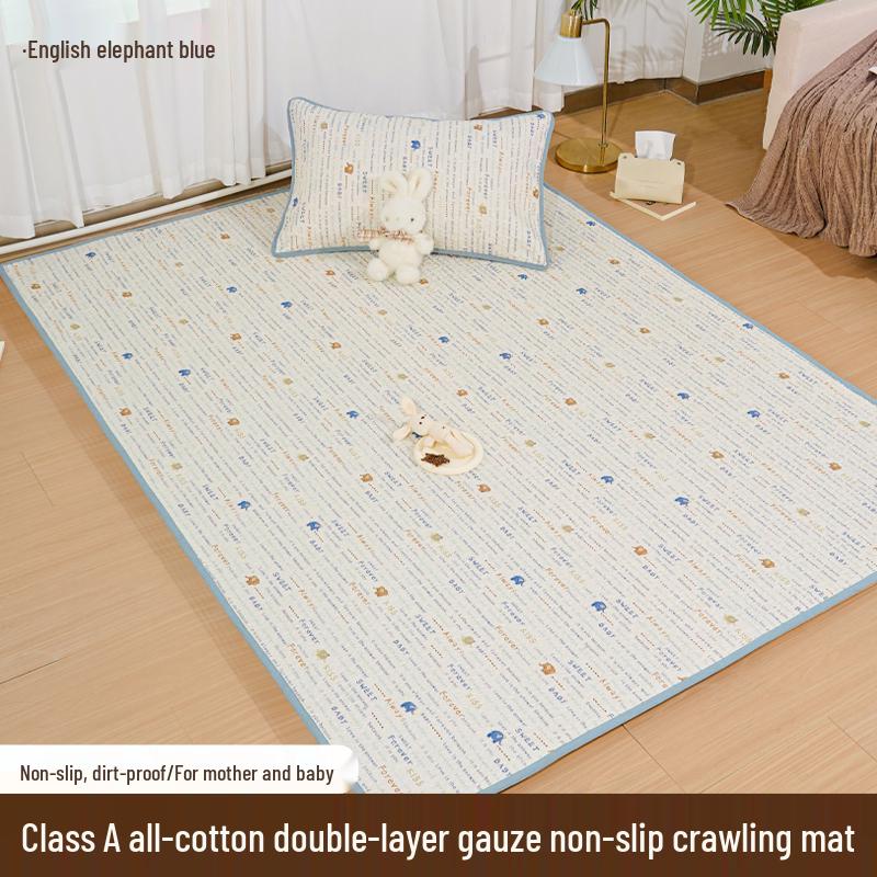 Class A Double Layer Protective Crawling Mat - Non-Slip, Stain-Proof, Anti-Fall Cover for Mother and Baby.