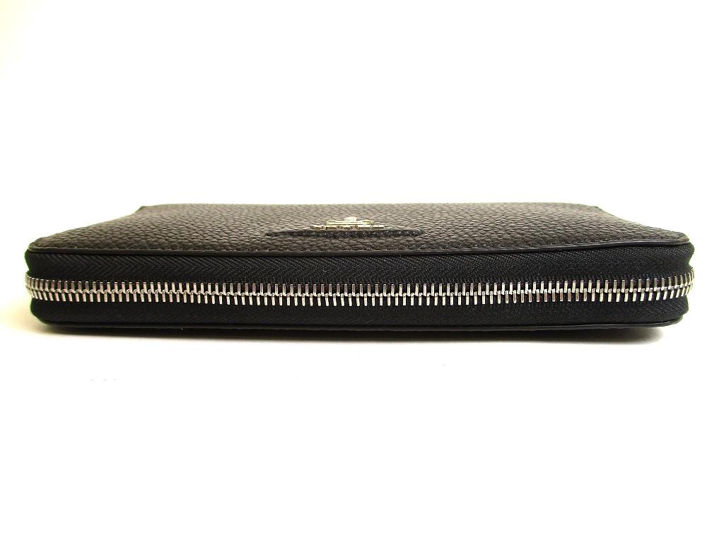 Authentic PRADA Black Calf Leather Round Zip Long Wallet #9939  Refurbished