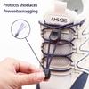 1Pair Press Lock Buckle Lazy Shoe Laces Elastic Round Shoelaces with For Kids Adults Suitable for A Variety of Shoes