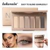 Paleta de Sombras de Ojos Nude con Acabado Mate de 6 Colores, Altamente Pigmentada, Larga Duración, Maquillaje Natural para el Día a Smokey Eye