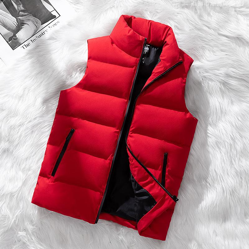 2025 vest men's jacket Korean version of the trend vest sleeveless thickened casual vest autumn and winter men's vest trend