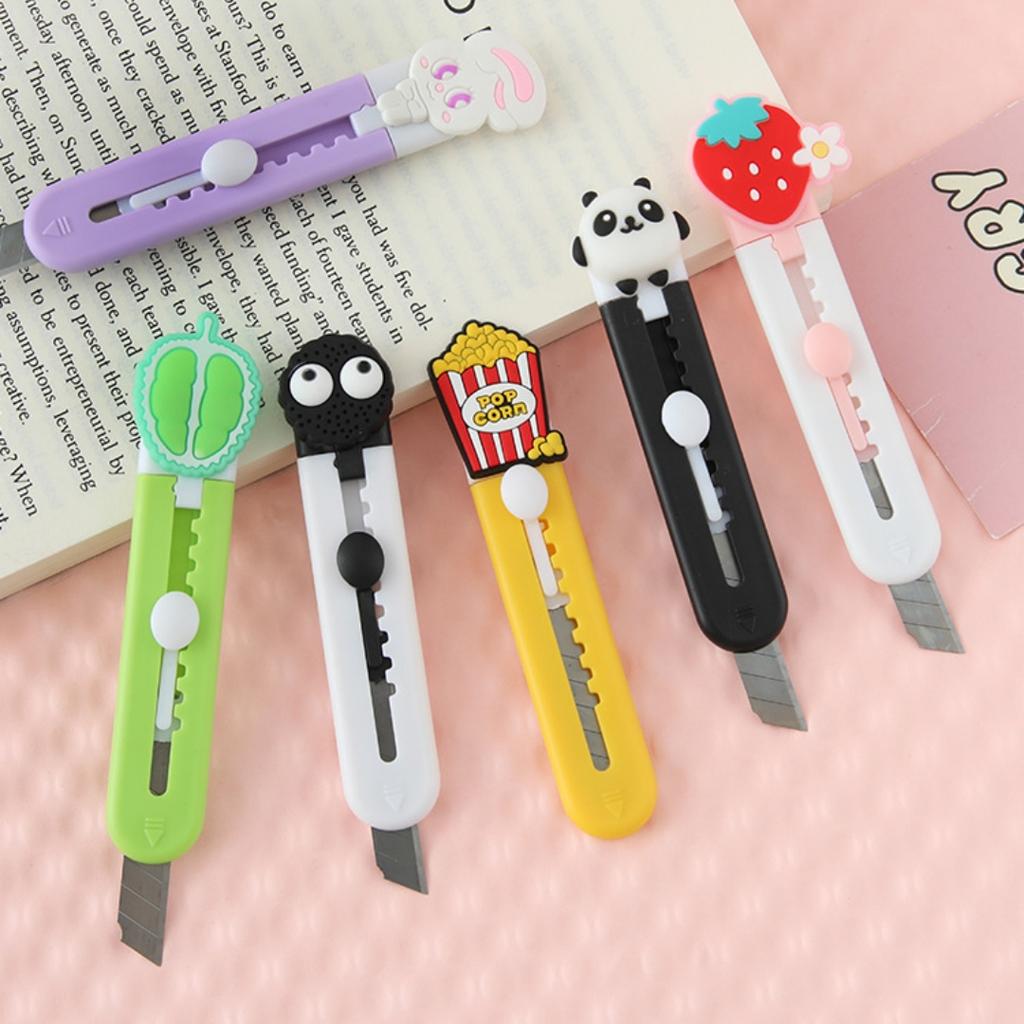 Cartoon Mini Dismantle the Courier Knife Unpack Tool Paper knife Art knife Metal Retractable Blade Knife For Stationery Supplies