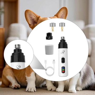 Dog Cat Nail Trimmer Toenail Polisher with 3 Grinding Heads USB Rechargeable Portable Tool