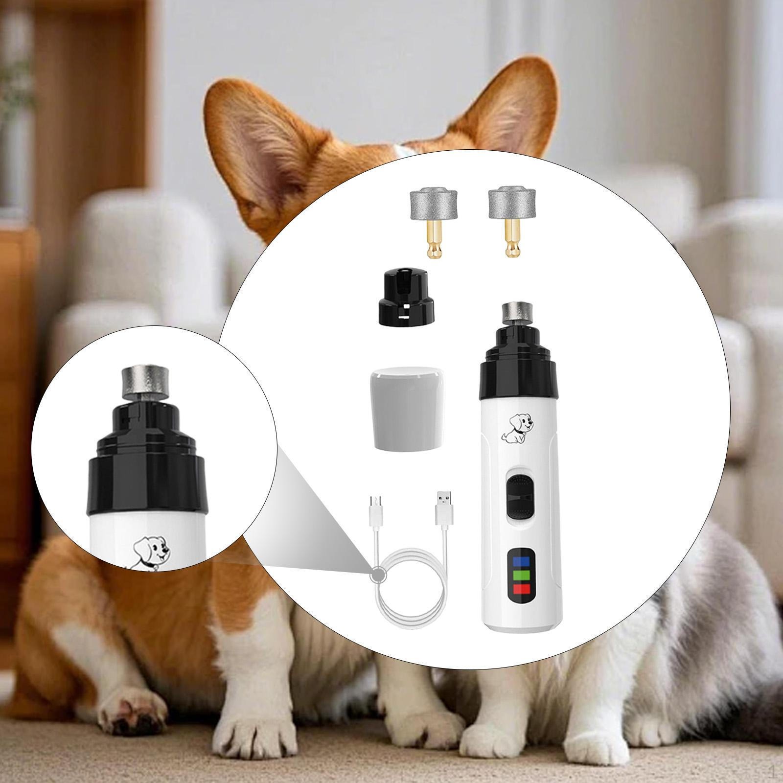 

Машинка для стрижки когтей собак и кошек, полировщик когтей с 3 шлифовальными головками, перезаряжаемый от USB, портативный инструмент