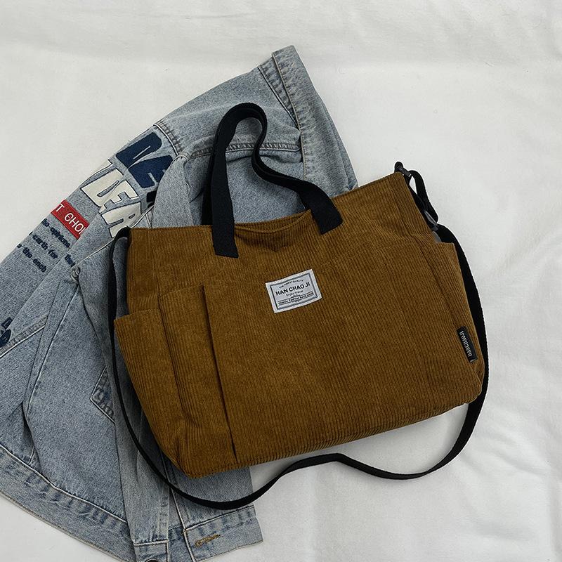 2025 Autumn and Winter New Niche Tote Bag Large Capacity Casual Shoulder Bag Simple Texture Student Armpit Backpack