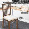4Pcs Dining Chair Seat Cover Set Leather Waterproof Chair Cushion Cover Kitchen Chair Seat Protector Slipcover Furniture Decor
