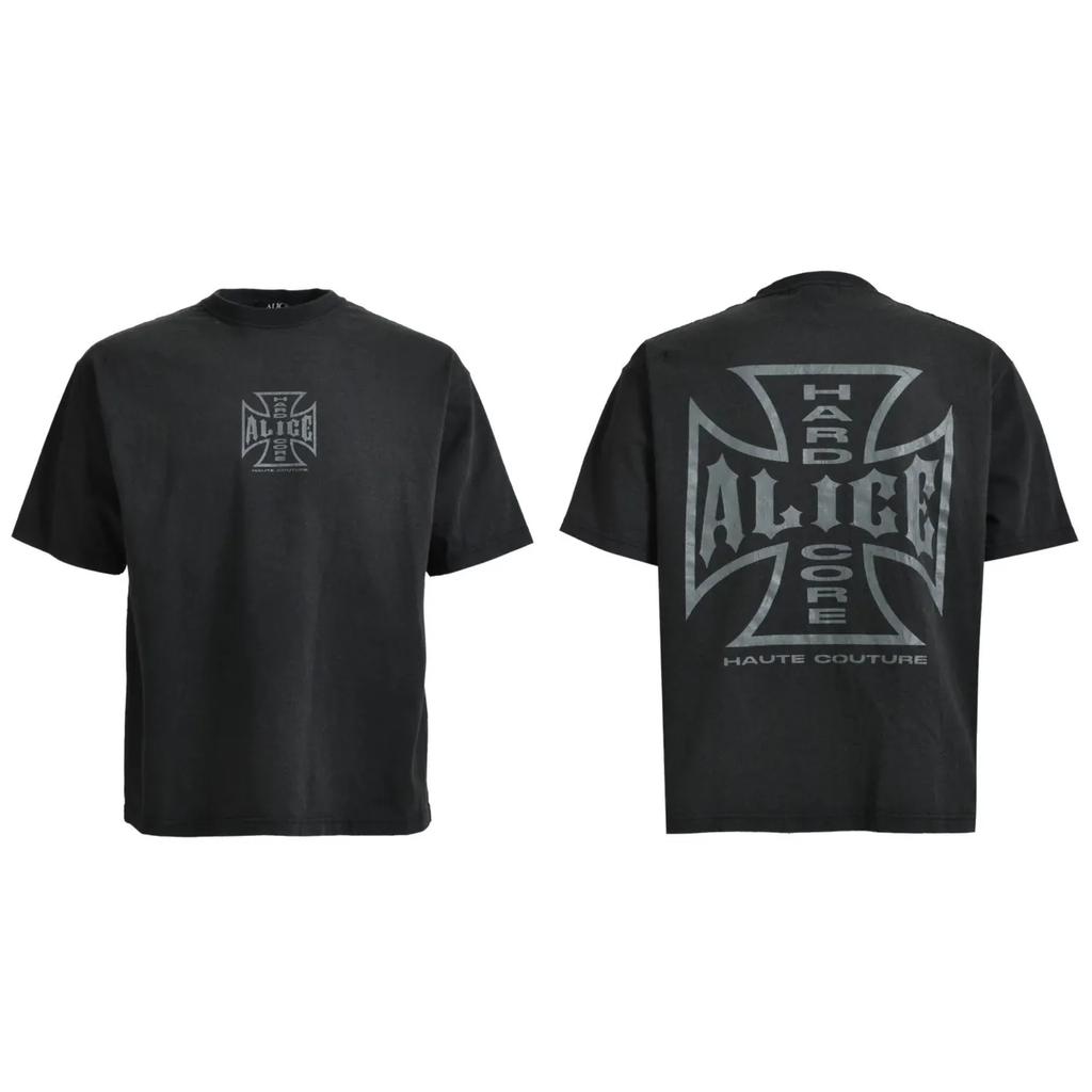 Streetwear T-Shirt Y2K Hip Hop Punk Rock Grafikdruck Übergroßes T-Shirt Herren T-Shirts ALICE HOLLYWOOD Chopper T-Shirt Tee Tops