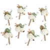 Set of 8 Rose Boutonniere for Men Wedding with Pins Groom Artificial Flower Boutonniere for Wedding Ceremony Formal Dinner Party Prom Flowers