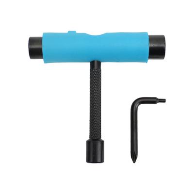 Skate Wrench 3 Holes T Shaped L Shaped Slide Plate Maintenance Wrench for Skateboards