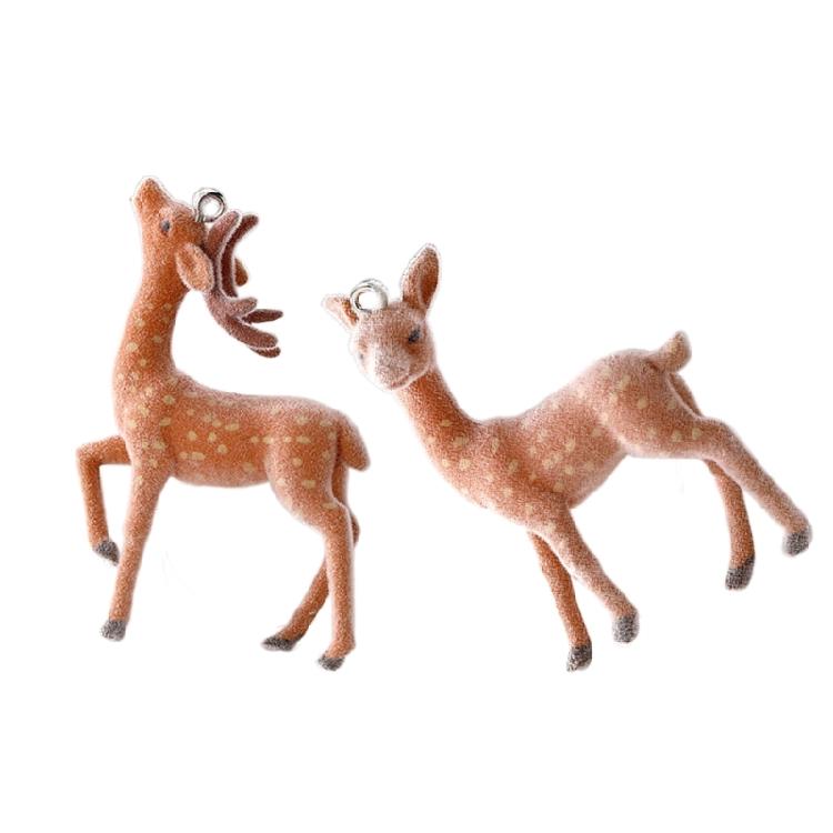 Artistic Deer Pendant Necklace Charm Christmas Elk Shaped Earring Pendant Nature Inspired Accessory for Parties Wear