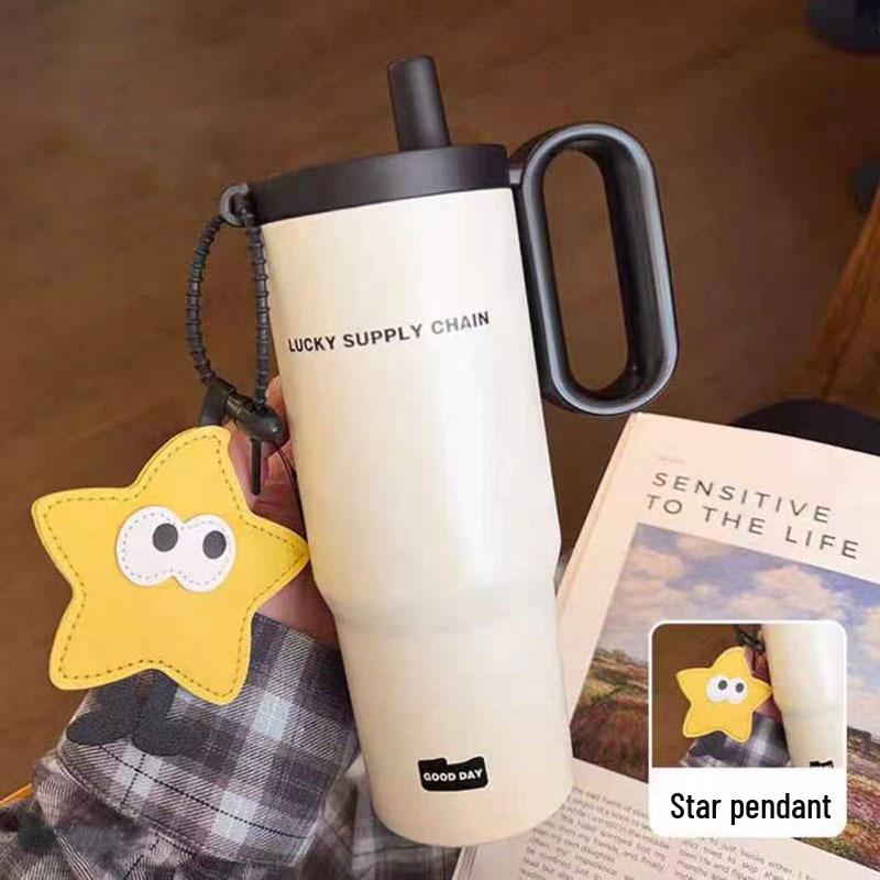 Twilight Ice Shield Insulated Cup, Large Capacity Stainless Steel Water Bottle for Men and Women, Customizable Design.
