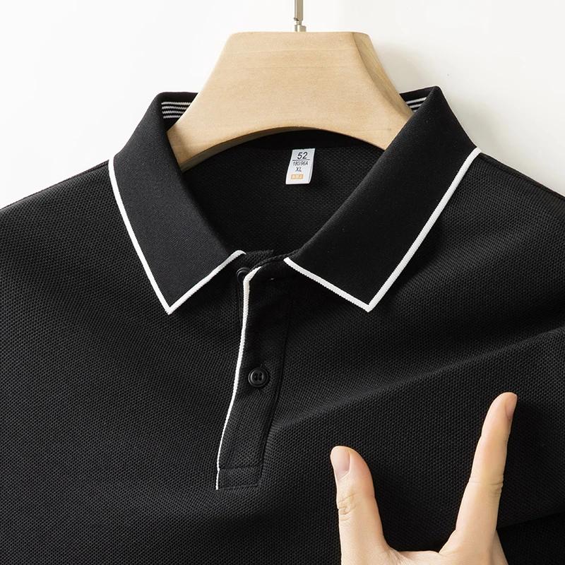 Men's Business Casual Short Sleeved Shirt Solid Color Polo Shirt Fashionable Breathable Comfortable Versatile Top