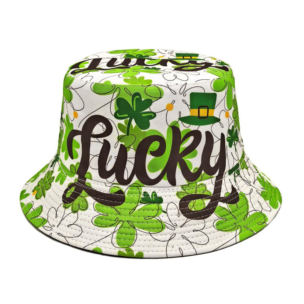 Saint Patrick Floral Digital Print Vintage Style Sun Hat For Spring Party And Outdoor