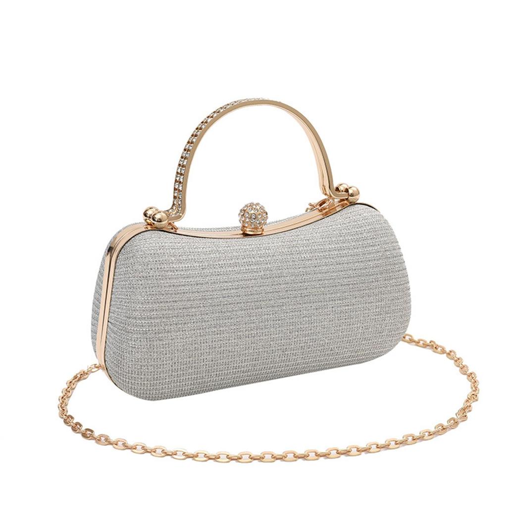 Women's Rhinestone Evening Clutch Purses Luxury Prom Chain Strap Shoulder Handbags For Wedding Bridal Prom Party  Christmas Gift