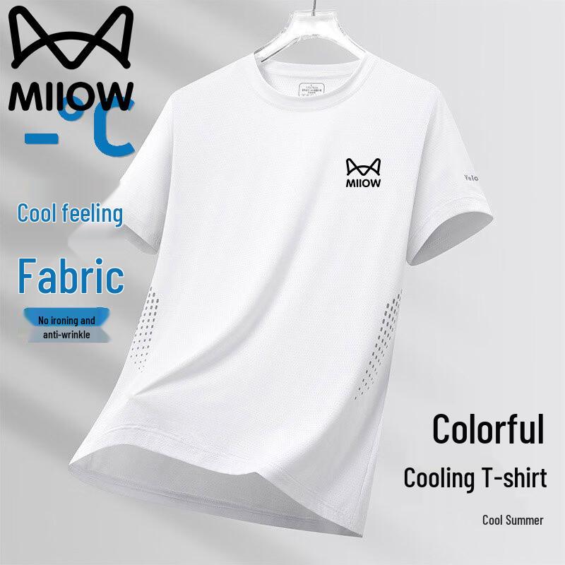 

MiiOW Men s Lightweight Breathable Short-Sleeve T-Shirt 2XL