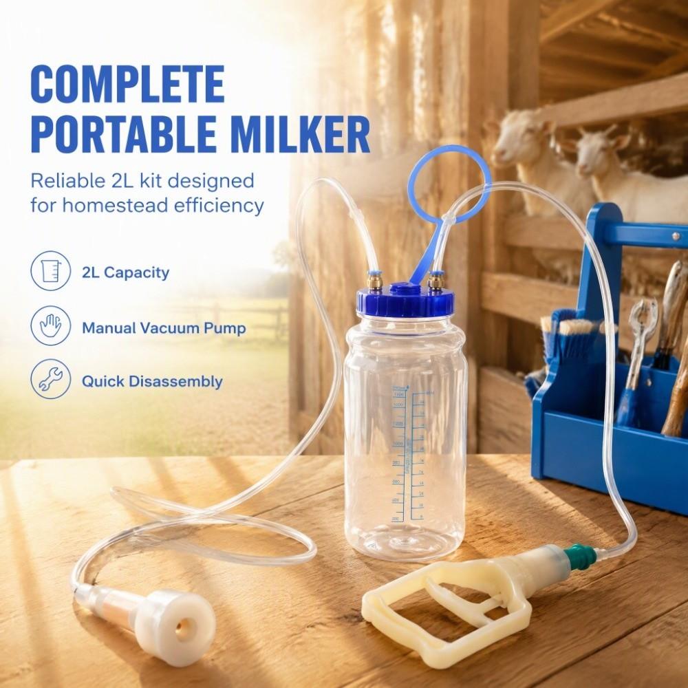 1 set Vacuum Pressure Pump Goat Milking Machine Portable Milking Machine Home Use