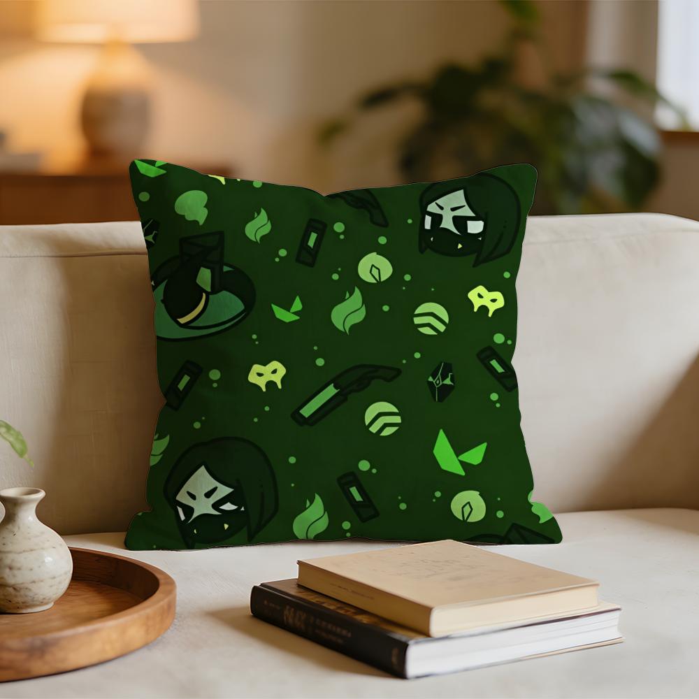 

Hot Fps Games VValorant Cushion Cover Short plush pillowcase for bed sofa carwashable 30x30cm