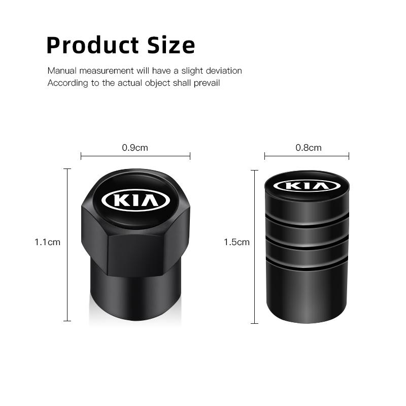 ZPFY2 1Set Car Styling Metal Wheel Tire Valve Caps Dust Accessories For KIA Rio 4 Ev3 Ev6 Niro Stonic Sportage GT-Line Ceed Picanto K9