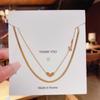 Niche design sense does not fade clavicle chain new fashion simple neck chain Japanese and Korean all-match light luxury titanium steel necklace women