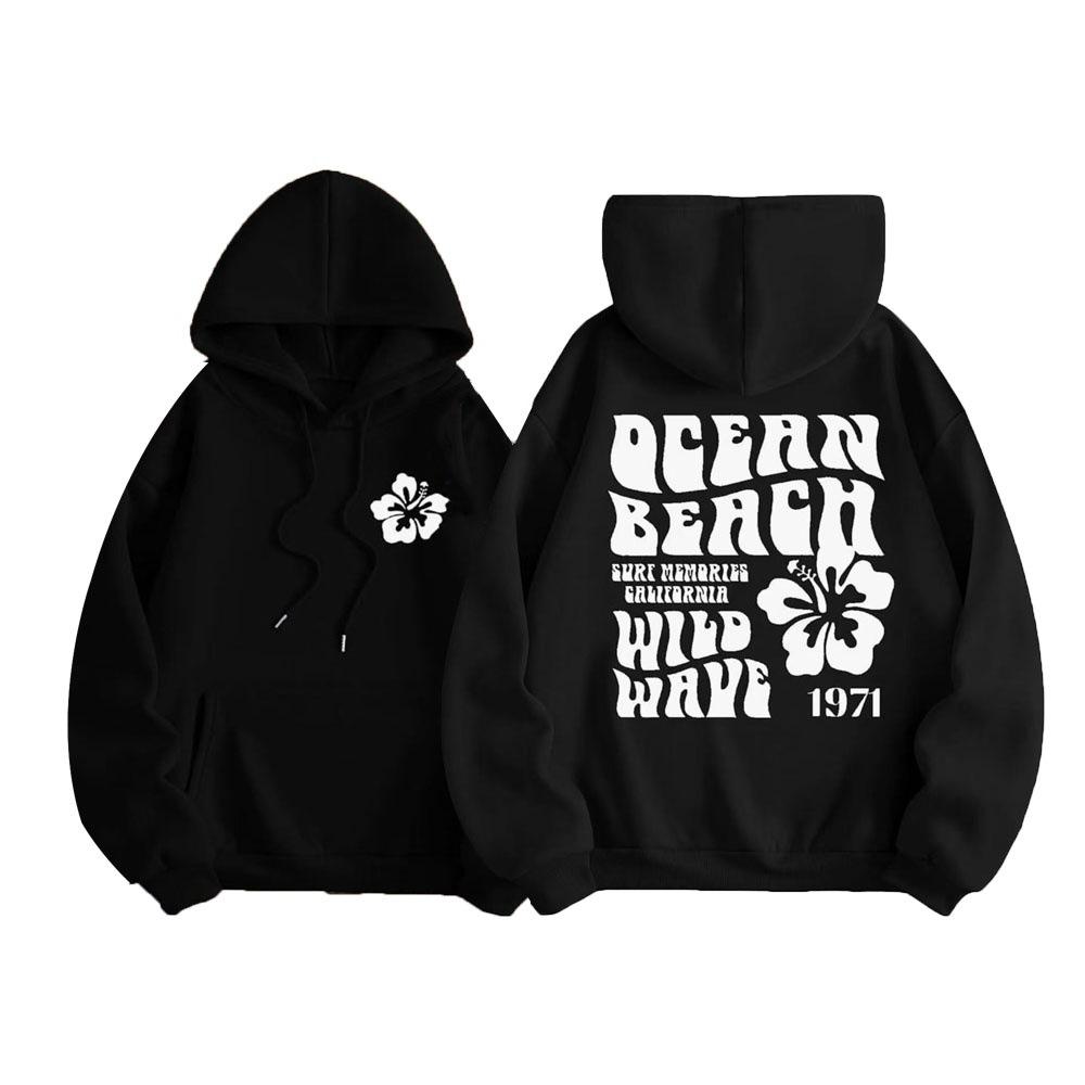 Hooded Women's Print Pullover Hoodie Long Sleeve Outer Wear