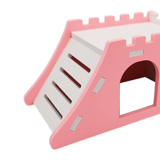 Yousheng Hamster Villa with Ladder Ventilated Entertainment Venues Small Animal Hideout House for Golden Bear Rat
