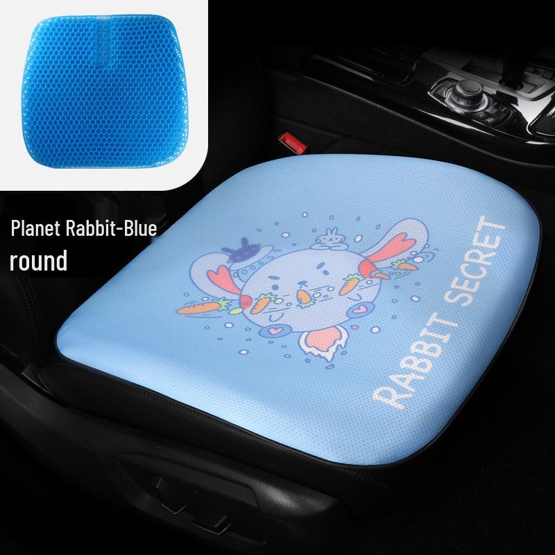 Cartoon Style Gel Car Seat Cushion – Universal Four-Season Chair Pad for Office and Furniture