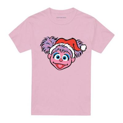 Sesame Street Unisex Adult Abby Cadabby Santa Hat Christmas T-Shirt