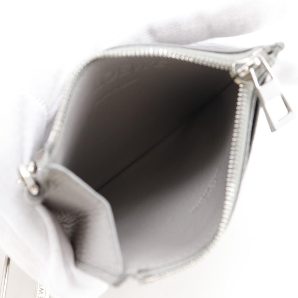 LOEWE anagram Card Case Square Card Holder Coin Purse Women Used
