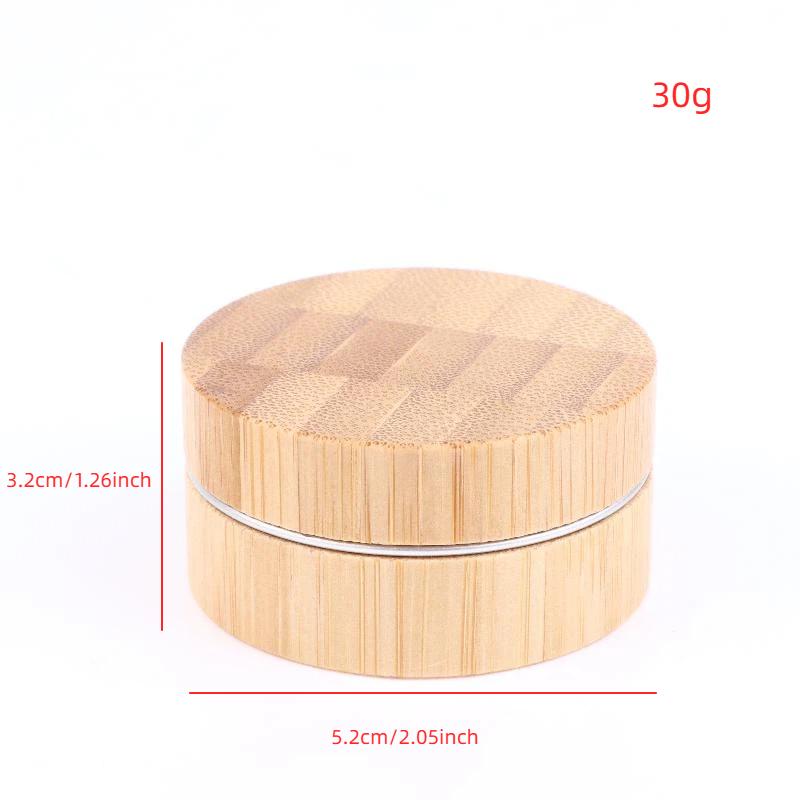 Reusable Sealing Cosmetic Container Portable Waterproof Cream Bottle Bamboo Aluminum Multifunction Empty Balm Box Women