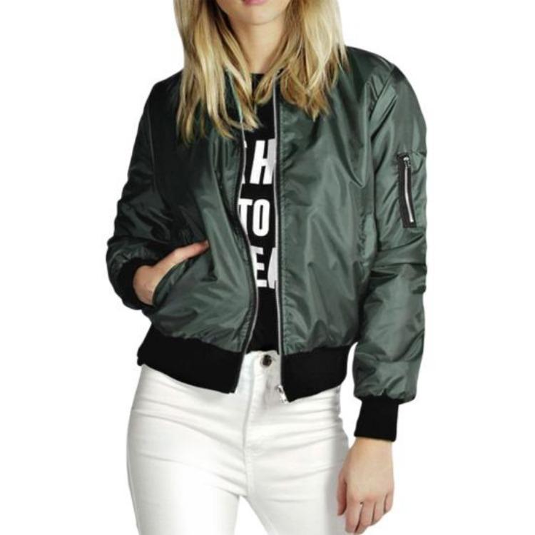 Women's Basic Jackets - Warm Zipper Coat Women Fall Jacket with Pockets Daily Wear Zip Up