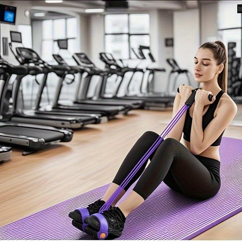 1Pc Six-Tube Upgraded High-Elasticity Resistance Band, Ergonomic Design, Durable Purple Resistance Band, Suitable For Home Gym Cardio And Strength Black and Purple