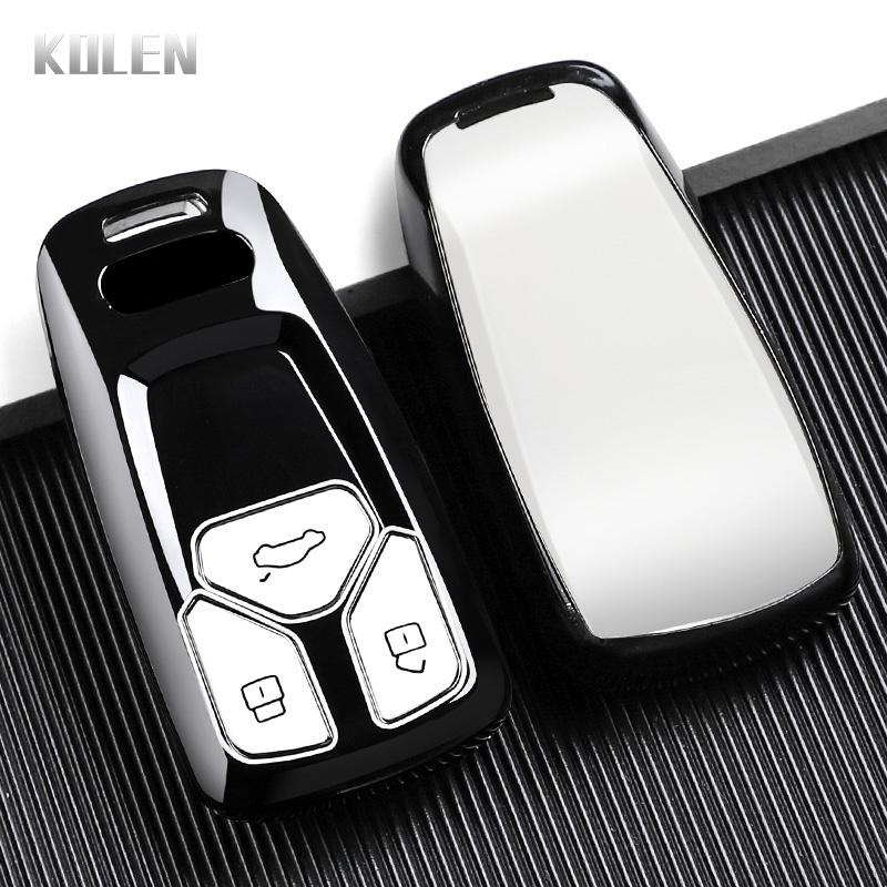 Premium TPU Car Remote Key Case Cover Shell for A4 B9 A5 A6L A6 S4 S5 S7 8W Q7 4M Q5 TT TTS RS Coupe Keychain Accessories