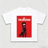 T-shirt Casual Street Style Manches Courtes Unisexe Avec Impression Artistique Affiche Rouge The Weeknd T-shirt Homme et Femme