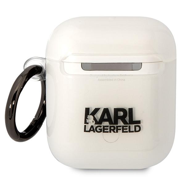 Etui Do AirPods 1 Karl Lagerfeld Transparentne Karl's Head