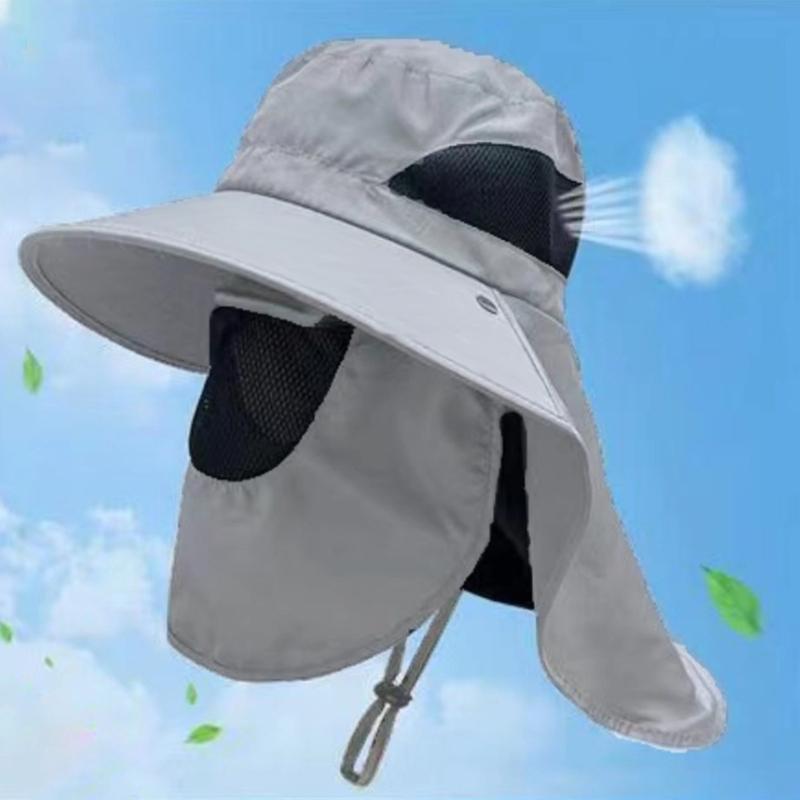 Foldable Sun Protections Hat Hikings Camping Casual Fishing Caps with Neck Flap