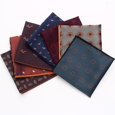 Herren Anzug Einstecktuch Frühling und Sommer Quadratisches Tuch Farbwebjacquard Polyester Seide Quadratisches Tuch Seidentuch