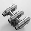 3 Way Angle Valve Grey One Inlet Three Outlets Silver