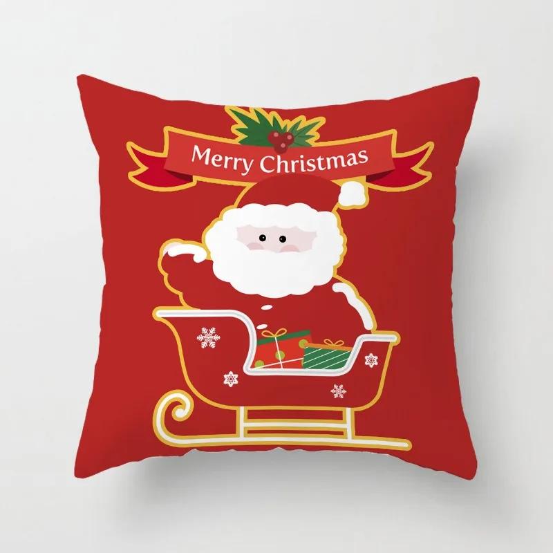 

Рождественские украшения Чехлы для подушек Рождественские принты 4 размера для дивана Диван-кровати Чехлы для подушек для украшения дома Funda De Cojín Navideña 35x35cm