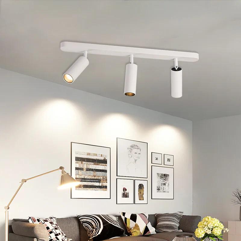 Nordic Surface-Mounted GU10 Anti-Glare Rotatable Ceiling Spotlight for Living Rooms and Corridors