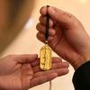 Gold Guanyin Bodhisattva pendant, fashionable and versatile for men and women, daily wear Guanyin necklace, Prajna Guanyin Buddha plaque pendant
