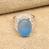 Charming Blue Chalcedony Gemstone 925 Sterling Silver Handmade Lovely Jewelry Ring