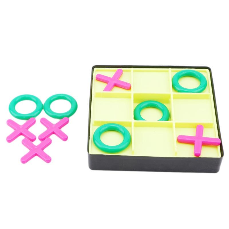 Noughts and Crosses XO Games Board Aluminium Klappspielzeug Geschenke Baby Lernspielzeug