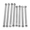 8PCS Metal Full Car Tie Rod Tie Lever Link Pull Rod for MN86 Series Model Upgrade RC CarSilver