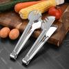 Stainless Steel Serving Tongs U-Shaped Non-Slip Kitchen Tongs Hollow Chuck Design Oil Draining Food Clip for BBQ Baking Buffet Cooking