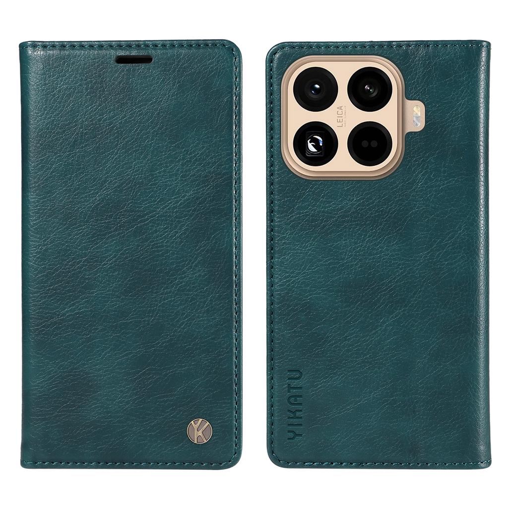 For Xiaomi 15T Pro Wallet Case YIKATU YK-006 Magnetic Closure Leather Phone Cover Litchi Texture