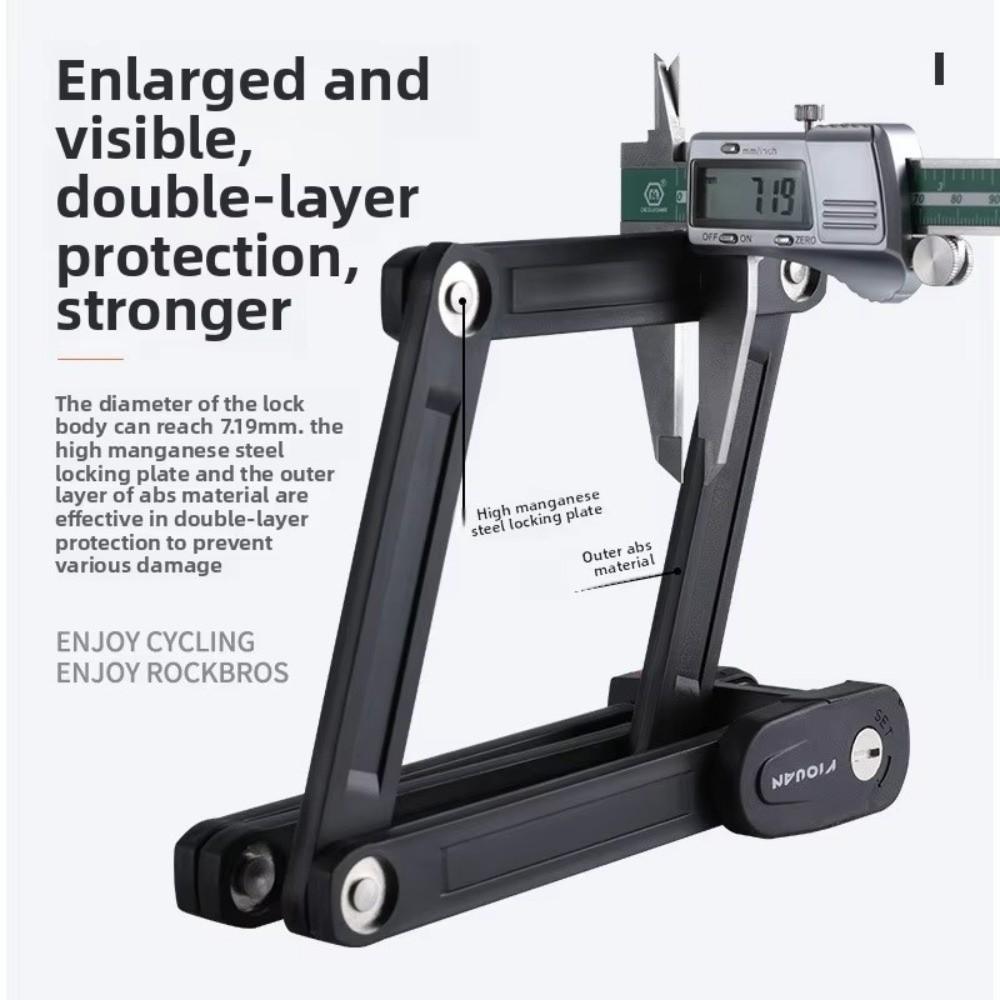 Portable Cycling Folding Lock Alloy Steel Bike Combination Lock  Bicycle Accessories